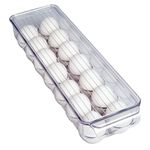 HomeStrap Plastic 14 Egg Storage Box With Lid | Transparent & Stackable Egg Tray For Refrigerator, Fridge, Cupboard & Kitchen Cabinet(Featured On Shark Tank), Rectangular