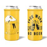 Coozybear 500ml Premium Can Coozy/650ml Bottle Sleeve, Drink Insulator,Can Cooler (Set of 2) (Fwgb & Beer dip)