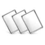 M&N Home 3 Pack Aluminum Baking Sheets, Commercial Quality, Restaurant Grade Quarter Size Rimmed Baking Pans (13x9.5in)