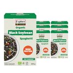Explore Cuisine Organic Black Soybean Spaghetti - Gluten Free Pasta, High in Protein & Fibre. Low Carbohydrate, Vegan Friendly, Made with One Ingredient (6x200g).