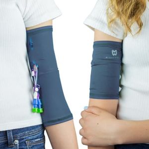 Mighty Well PICCPerfect PICC Line Cover: Soft Touch Double Layer PICC Line Arm Cover | Solid Slate, Large