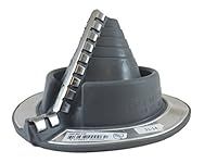 Dektite Retrofit #1 Gray EPDM Metal Roof Pipe Flashing, Round Base, Pipe OD 3/4" - 2-3/4"