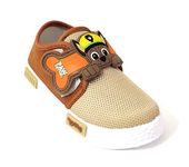 Coolz Baby Unisex Casual First Walking Shoes Amaze-1 for 1-4 Years Boys and Girls (Brown, 18_Months)