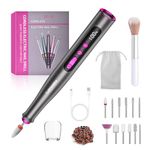 Electric Nail File 35000 RPM, Professional Nail Drill Machine Cordless, Rechargeable Nail E File 5 Speed Adjustable Efile for Acrylic Nails Gel, Manicure and Pedicure Set