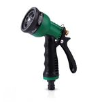 ROOTS & LEAF Garden Hose Spray Gun with 8 Adjustable Patterns, Hands-Free Lock, and Durable ABS Material – Ideal for Car Washing, Pet Cleaning, and Garden Watering - Pack of 1