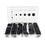 170PCS Rubber Grommet Assortment Kit Firewall Hole Plug Car Electrical Wire Gasket Kit for Wire, Plug and Cable 7 Sizes