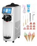 GSE Commercial Ice Cream Machine, Makes Whippy Sundaes Desserts, Soft Serve, Sorbet For Parlours Gastro, Cold Drink Shops, Small Stalls, 18L/H,1300W,6L, Frequency Conversion, Pre-Cooling System
