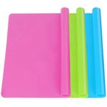 3 PCS A3 Large Silicone Mat, Outivity Non-Stick Baking Mat Sheet Washable Reusable Silicone Mat for Worktop Resin Placemat Mat Countertop Protector,Multipurpose Sheet, 40CM*30CM