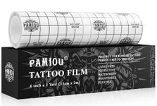 Pamiou Tattoo Aftercare Bandage, 6'' x 2 Yard Second Skin Tattoo Cover, Waterproof, Transparent, Latex-Free Film for Fresh Tattoo Care, Protective Tape for Skin Recovery