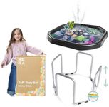 Tuff Tray Set (Small), Sensory Tray plus Stand, Sand and Water Table for Toddlers, Outdoor Water Table and Sensory Table, Kids Water Table for Outside, Sand Tray, Play Tray, Tuff Tray for Sensory Play