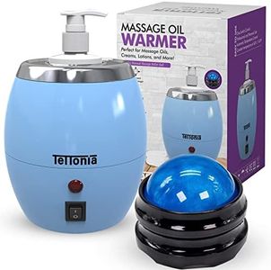 Massage Oil Warmer, Lotion Warmer Dispenser, Lube Warmer, Gel Warmer, Heated Lotion Warmer for Home, for Massage Therapy, Spa Equipment, Spa Supplies, Massage Oil Heater - (Blue Pastel)