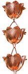 Monarch Pure Copper Lotus Rain Chain, 8-1/2-Feet Length