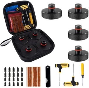 Tesla Jack Pads Lifting Jack Pad for Tesla Model 3/Y/S/X Tesla Pucks Accessories with Tire Repair Tools Kit for Tesla Vehicles 2016 to 2025,4 Pucks with Storage Case