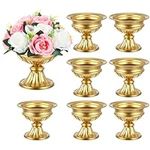 Ziliny 8 Pcs Gold Vases for Wedding
