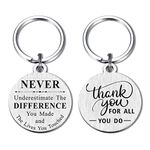 Thank You Gifts for Women Men, Appreciate Keychain for Co-worker Employee Staff Worker, Colleague Leaving farewell Present