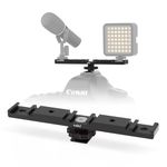 HSU Hot Shoe Adapter Bracket, Cold Shoe Mount Triple Extension Adapters for External Flash Microphone LED Video Monitors Camera Accessories(Longer)