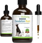 Pet Wellbeing Dandelion Root for Dogs & Cats - Liver, Digestive, Cardiovascular, Blood Sugar Support - Natural Herbal Supplement 4 oz (118 ml)