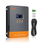 100A MPPT Solar Charge Controller 12V/24V/48V Auto, MPPT Solar Controller 100 Amp w/ LCD Display, Support 12(Max) Solar Regulator Connections in Parallel, Work with Lead-Acid and Lithium Batteries