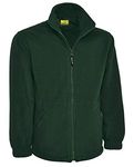 MIG - Mud Ice Gravel Mens Full Zip Classic Fleece Jackets Sizes XS to 4XL Suitable for Work & Leisure (L - Large, Bottle Green)