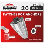 X-Protector Patches for Hollow-Wall Anchors - 20 PCS 2 Sizes - Loose Wall Anchor Fix Pad - Dry Wall Anchor Repair Pads - Plaster Wall Anchors - Wall Anchors Repair Patches to Keep Them in Place!