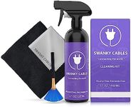 Swanky Computer Screen Cleaner Kit: Electronic Cleaner Spray 17oz + 2 Microfiber Cleaning Cloth For Tv Cleaner - Ipad Screen Cleaner - Iphone Cleaner - Monitor Cleaner - Pc, Lcd, Laptop Screen Cleaner