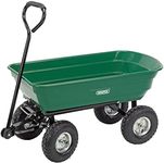 Draper Garden Trolley Cart Heavy Duty | Pull Along Wheelbarrow Trolley with Handle | Garden Tipping Trolley on Wheels with 200kg Load | 58553