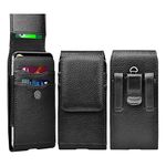 Tekcoo [RFID Blocking] Cell Phone Holster for iPhone 14 13 Pro Max 11 12 XR Galaxy S22 Ultra S21 S20 FE S10 Note 20 A03S A13 A02S A23 A20 A21 A32 A42 A53 Nylon Belt Clip Pouch Wallet Case Card Holder