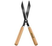 JD FRESH Plant Cutter for Garden Hedge Pruning Shears/12 Inch Premium Carbon Steel Gardening Scissors/Anti Rust/160° Angled Blade/Wooden Handle/for Hedge Cutting/Bush & Shrub Branch Trimming/Shaping
