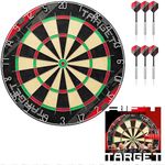Target Darts Rift Dartboard Set | Steel Tip Dart Board | Includes Two Sets of 17G Darts | Complete Starter Set | Includes 1 Month of DartCounter App