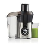 Hamilton Beach Juicer Machine, Big Mouth Large 3 inches Feed Chute for Whole Fruits and Vegetables, Easy to Clean, Centrifugal Extractor, BPA Free, 800W Motor, Silver