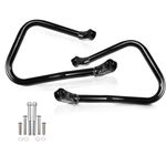 Kekykm Motorcycle Saddlebag Guard Crash Bar Compatible with 2018 Up Harley Davidson Softail Heritage Classic FLHC FLHCS Bolt-on Black Rear Saddle Bag Crash Bar