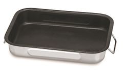 Chef Direct Stainless Steel Non Stick Roasting Pan with Folding Handles - Black 50cm