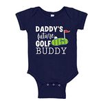 Daddy's Future Golf Buddy (Customize With Mommy, Grandpa, Grandma, Uncle, Auntie) Baby Bodysuit/Toddler T-Shirt, Navy Blue, NB (0-3 mo)