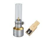 Campingmoon Camping Gas Lantern Outdoor Gas Tent Lamp with Empty Gas Tank Wooden Lantern Case