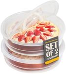 Mission Gallery Plastic Pie Carrier with Lid and Handles - Airtight Cover, BPA Free Container for Pies and Pastry Products - Round Keeper Keeps Cookies, Muffins, Cupcakes, Bakery Fresh