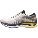 Mizuno Men's Wave Sky 6 Trail Running Shoes, White Cyberyellow Ibunting, 10.5 UK