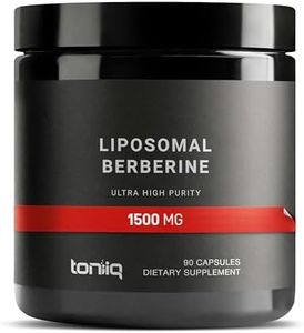 Toniiq Liposomal Berberine – High-Strength 1,500mg Complex with LipoAvail® –Weight & Metabolic Support – Liposomal Berberine Supplement with Cinnamon, Milk Thistle & Chromium – 90 Capsules