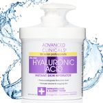 Advanced Clinicals Anti-Ageing Hyaluronic Acid Cream For Face, Body, Hands. Instant Hydration For Skin, Spa Size. 454g (16 Oz)