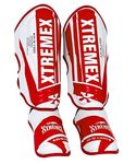 X Series Shin Instep Guard for MMA, Muaythai, Kickboxing (Large, RED)