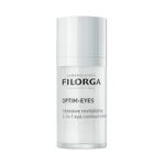 Filorga Optim-Eyes Intensive 3-in-1 Eye Contour Cream - Suitable For Senstive Eyes - With Peptides & Hyaluronic Acids - Fresh & Creamy Hydrating Texture - 15ml
