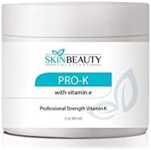 2oz -Pro-K Vitamin K Cream Professional Strength- Rosacea Capillaries, Thread Spider Varicose Veins, Puffy Dark Under Eye Circles. Guaranteed to Work .