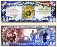 Anime Source Thank A Cop Justice Defenders Commemorative Novelty Million Bill with Semi Rigid Protector