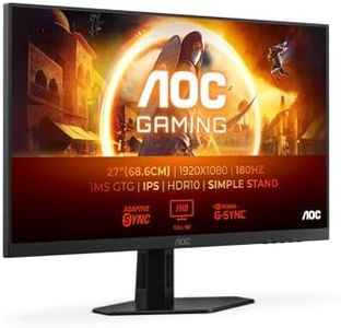AOC Gaming 27G4XED - 27 inch FHD monitor, 180 Hz, 1 ms, FreeSync Prem., G-Sync comp., HDR10 (1920x1080, HDMI 2.0, DisplayPort 1.4) black