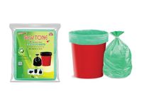 Newtone Premium Garbage Bags (Small) Size 17 x 20 Inches 6 Rolls (180 Bags) (Dustbin Bag/Trash Bag) (Green Colour) - (Pouch Packing)