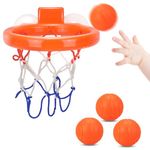 Bath Basketball Hoop for Baby, Bath Toy Fun Basketball Hoop & Balls Set with 3 Balls, Bath Toys Bathtub Basketball Hoop with Strong Suction Cup, Bath Toys Gifts for 1-3 Year Old Boys Babies Toddlers