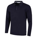 Calvin Klein Mens Long Sleeve Campus Polo Shirt - Navy - L