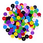 240 PCS in 8 colors Round Multicolored 4 holes Resin Buttons 25mm for Sewing Craft (1 Inch)