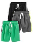 Simple Joys by Carter's Baby Boys' Toddler 3-Pack Mesh Shorts, Black, Green, Gray, 2T