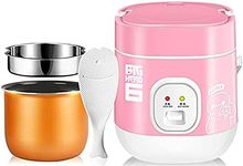 LEgdor Digital Mini 1.2L Rice Cooker And Steamer Non Stick with Keep Warm Function Premium Inner Pot 1-2 Persons 200W,Pink,Pink