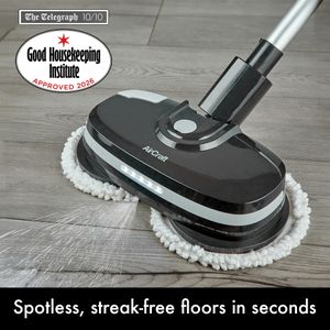 Aircraft Home PowerGlide Cordless Hard Floor Cleaner & Polisher – 4 Pads for Wood, Tile, Laminate